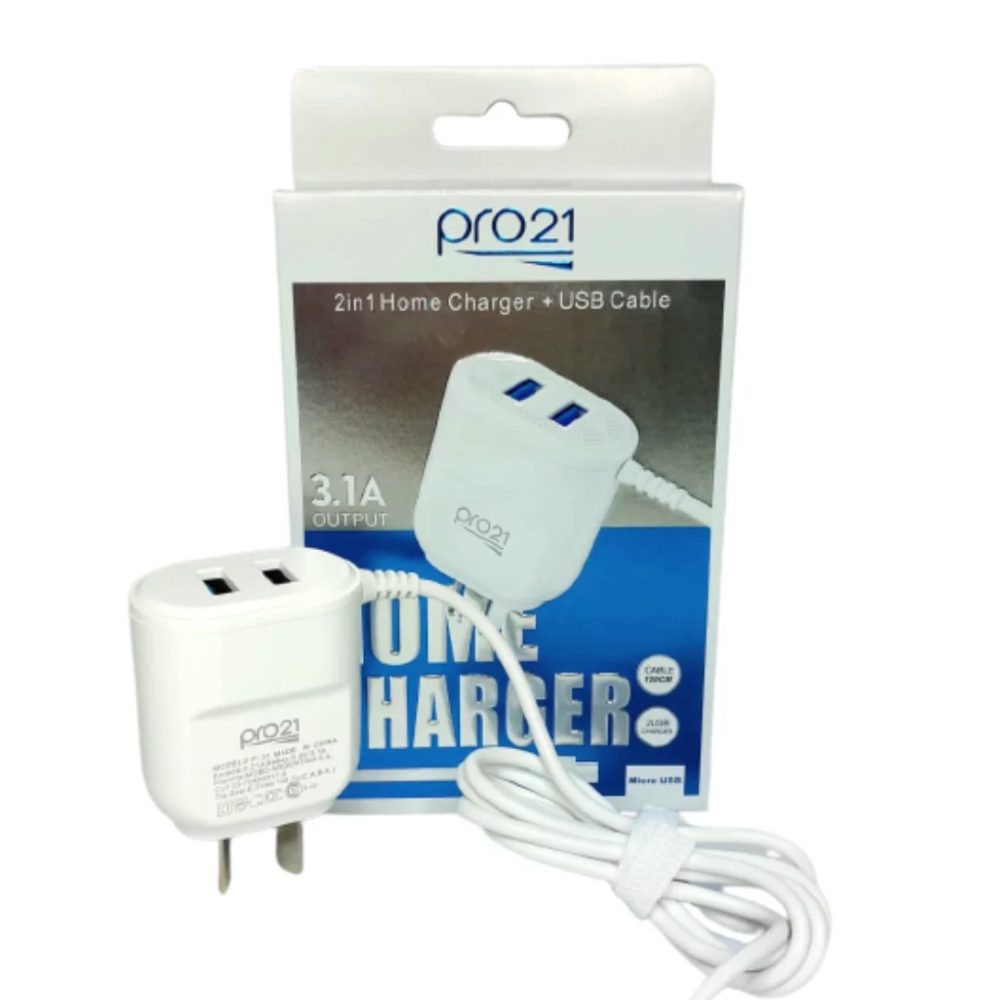 CARGADOR PRO21 3.1A MICRO USB